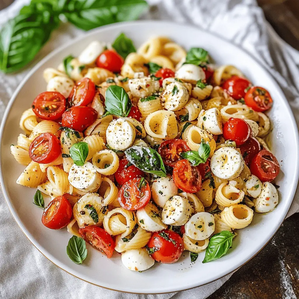 Looking for a fresh and vibrant dish? Try this Best Caprese Pasta Salad, packed with the delightful flavors of ripe tomatoes, creamy mozzarella, and fragrant basil. Perfect as a side or a light meal, this colorful salad is not only delicious but also quick to prepare. Be sure to save this recipe for your next picnic or family gathering!