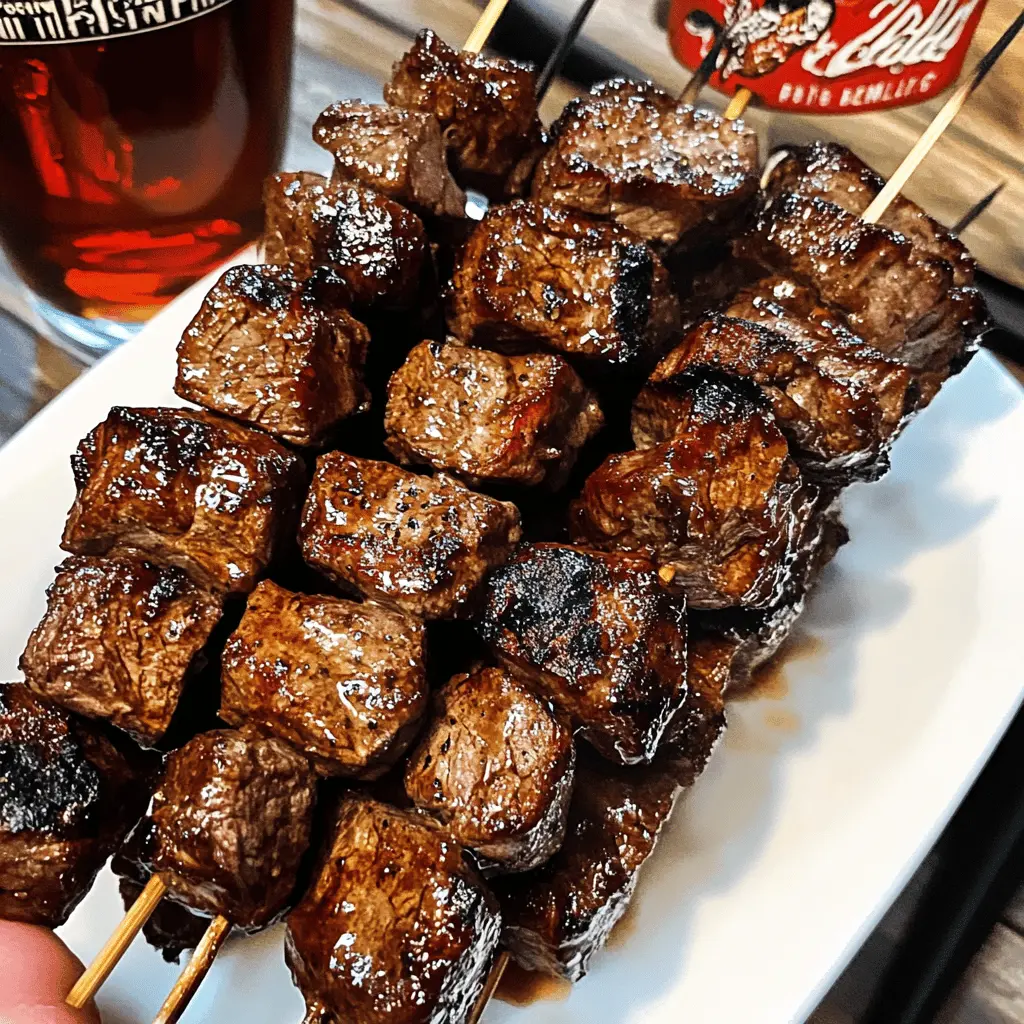 Fire up your grill for these Bourbon and Coke Steak Kabobs! Juicy steak marinated in a zesty blend of bourbon, cola, and spices creates a flavor explosion you won’t forget. Perfect for summer cookouts or backyard gatherings, these skewers are easy to prepare and sure to impress. Save this recipe for your next grilling adventure!
