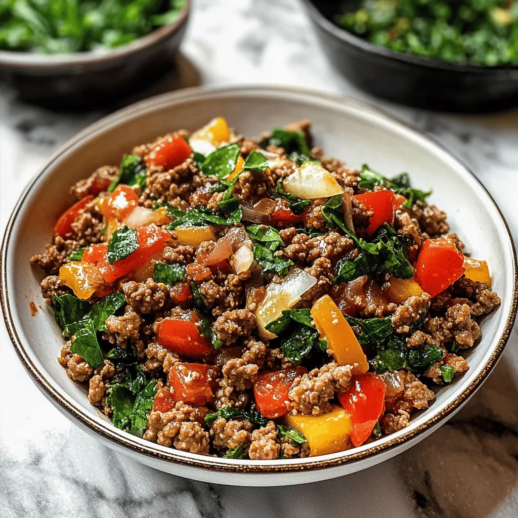 Bring the vibrant flavors of the Mediterranean to your table with this Ground Beef Stir Fry! Featuring lean beef, colorful vegetables, and a zesty seasoning blend, this dish is quick, healthy, and packed with taste. Perfect for weeknight dinners or meal prep - save this recipe and enjoy a delightful taste of the Mediterranean any night!