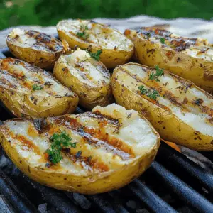 Elevate your BBQ game with these Grilled Baked Potatoes! Perfectly crispy on the outside and fluffy on the inside, these potatoes are seasoned to perfection. Ideal for summer gatherings, pair them with your favorite toppings for a satisfying side. Save this recipe for a delicious twist at your next cookout!