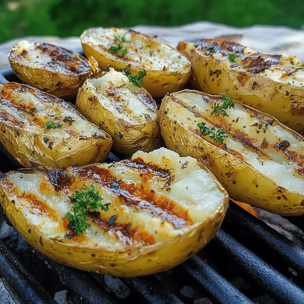 Elevate your BBQ game with these Grilled Baked Potatoes! Perfectly crispy on the outside and fluffy on the inside, these potatoes are seasoned to perfection. Ideal for summer gatherings, pair them with your favorite toppings for a satisfying side. Save this recipe for a delicious twist at your next cookout!