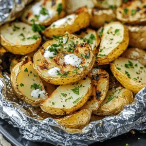 These Grilled Potatoes in Foil are the perfect side dish for your summer barbecues! With tender, seasoned potatoes wrapped in foil, they're easy to prepare and bursting with flavor. Just toss in some herbs and spices, seal, and let the grill do the work! Save this recipe for your next outdoor gathering and impress your friends with this delicious dish. 🍽️✨