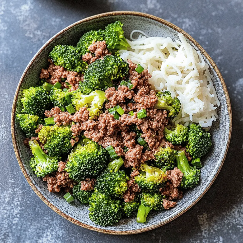This Ground Beef and Broccoli dish is a quick and satisfying meal that’s perfect for busy weeknights! Packed with protein and vibrant flavors, it features tender beef simmered with crisp broccoli and a savory sauce. Ideal for a wholesome dinner, save this recipe for your next family meal or meal prep!