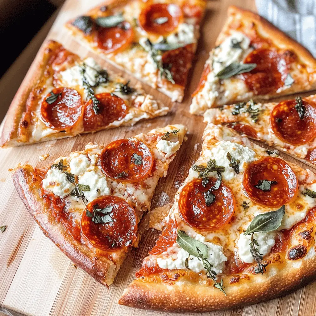 This Hot Honey Pepperoni Ricotta Pizza is a mouthwatering twist on your classic favorite! With spicy pepperoni, creamy ricotta, and a sweet kick from hot honey, every bite is a flavor explosion. Perfect for pizza night or impressing guests at your next gathering. Save this recipe to create a delicious dinner that everyone will love!