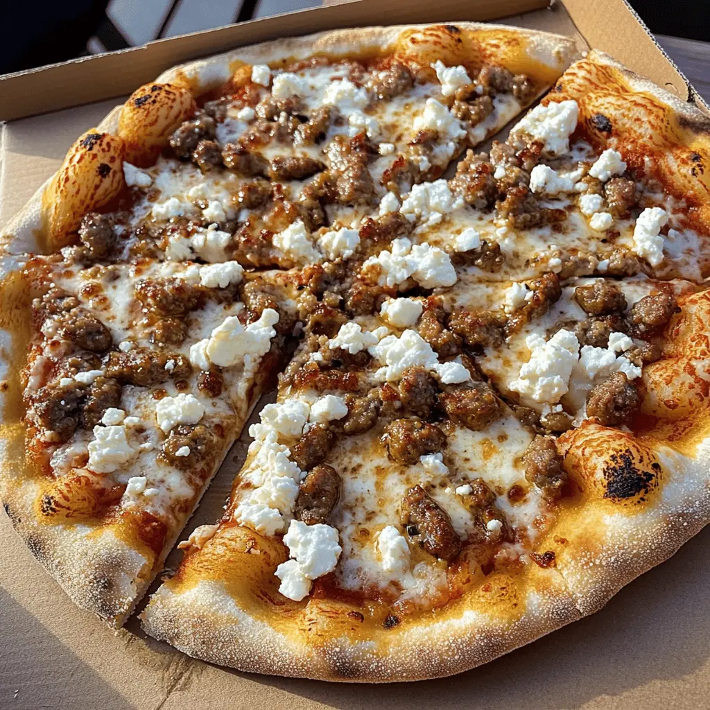 If you're looking for a pizza that packs a punch, this Hot Sausage Feta Honey Pizza is the answer! With its spicy sausage, creamy feta, and a drizzle of honey for a sweet finish, every bite is a flavor explosion. Perfect for game night or casual gatherings, don’t forget to save this recipe for your next pizza party! 🍕✨