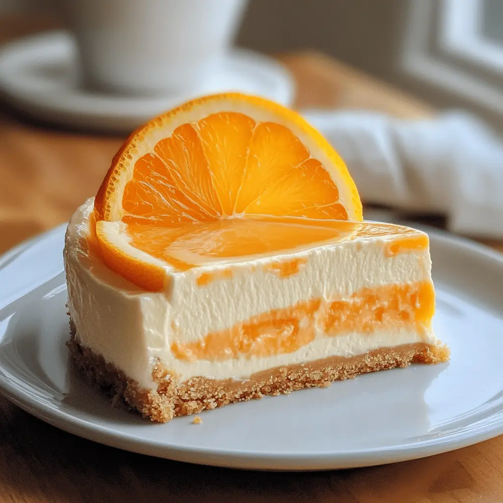 Treat yourself to a delicious no-bake Orange Creamsicle Cheesecake! This sweet and tangy dessert captures the essence of summer with its creamy orange flavor and graham cracker crust. Perfect for gatherings or a weeknight treat, it's easy to make and even easier to enjoy. Save this recipe for a refreshing dessert that everyone will love!