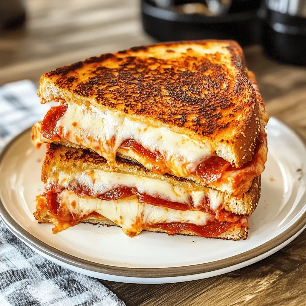 Get ready for a fun twist on comfort food! This Pizza Grilled Cheese combines gooey cheese with your favorite pizza toppings, all between crispy, golden-brown bread. Quick and easy to make, it’s perfect for lunch or a cozy night in. Save this recipe now for a delightful treat that's sure to please everyone at your table! 🍕🧀