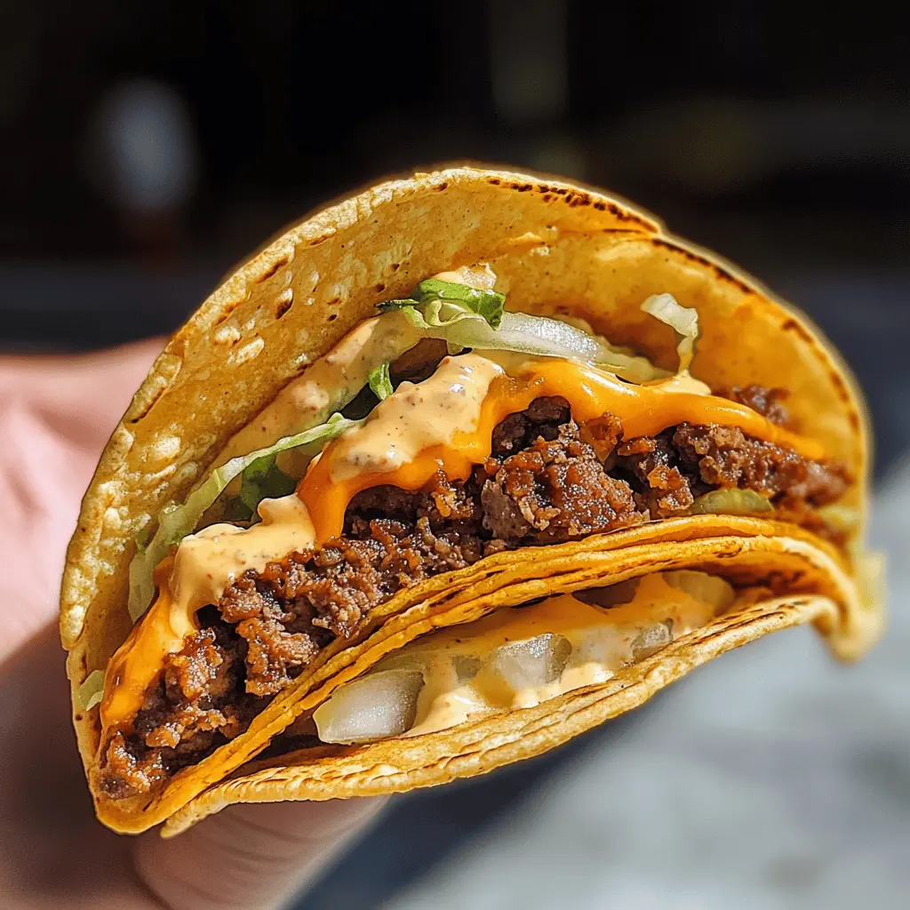 Combine the best of both worlds with these delicious Smash Burger Tacos! Juicy burger patties, crispy taco shells, and your favorite toppings create a fun twist on classic flavors. Perfect for game day or a quick weeknight meal! Save this recipe for an unforgettable taco night that everyone will love.