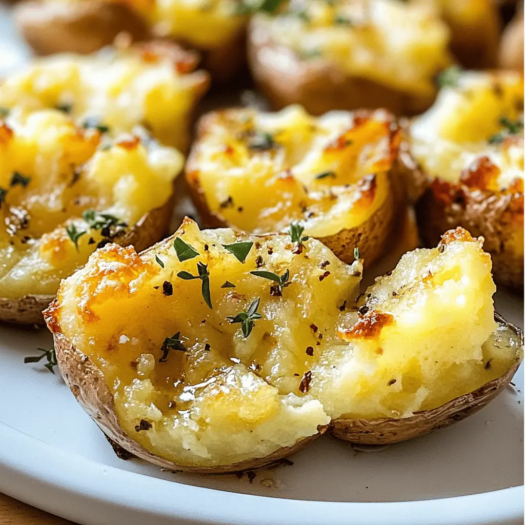 Crispy on the outside and fluffy on the inside, these smashed potatoes are a perfect side dish for any meal. Made with simple ingredients like garlic, olive oil, and fresh herbs, they bring a delightful crunch to your table. Don't forget to save this recipe for your next family dinner or potluck – they're sure to be a hit!