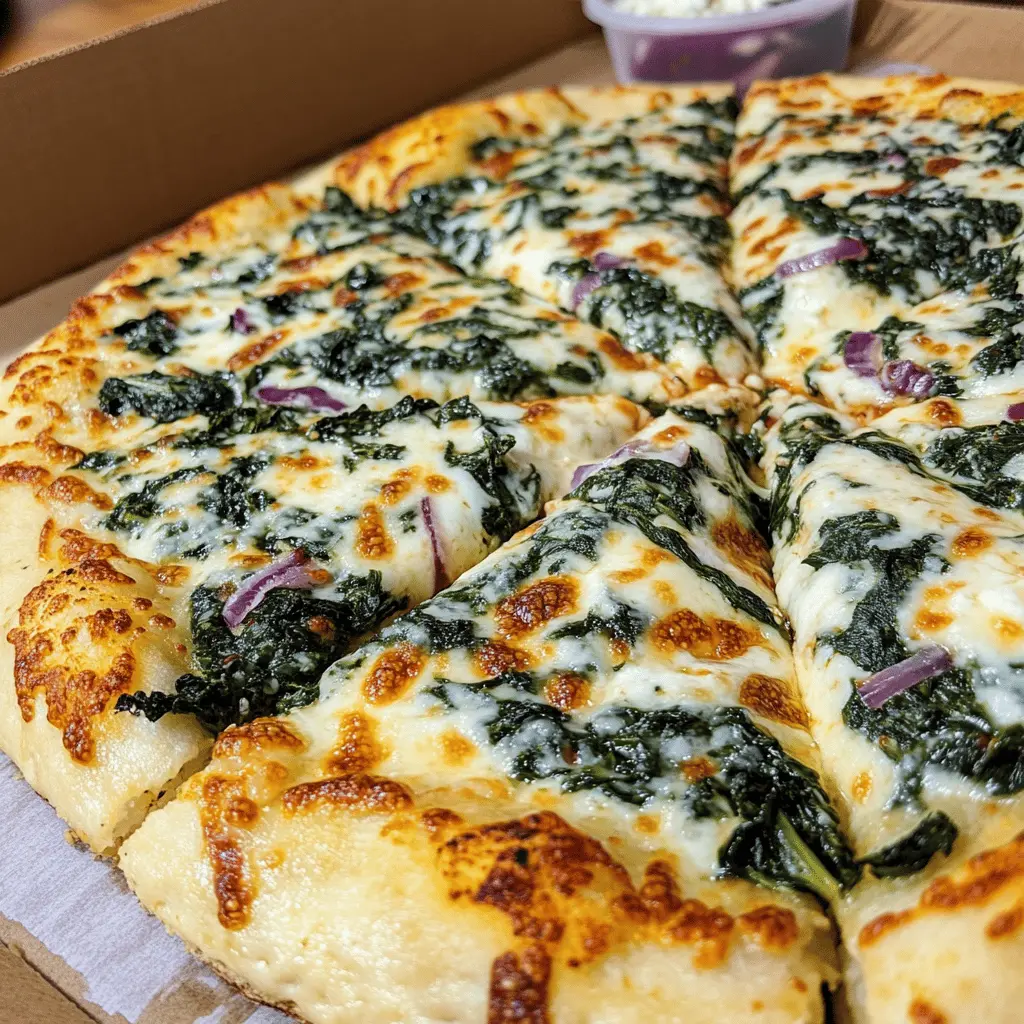 This Spinach Ricotta Pizza is the perfect blend of creamy ricotta and fresh spinach atop a crispy crust. Easy to make and bursting with flavor, it's ideal for a cozy night in or a quick weeknight dinner. Save this recipe for your next gathering or family meal, and impress everyone with this delightful vegetarian treat!