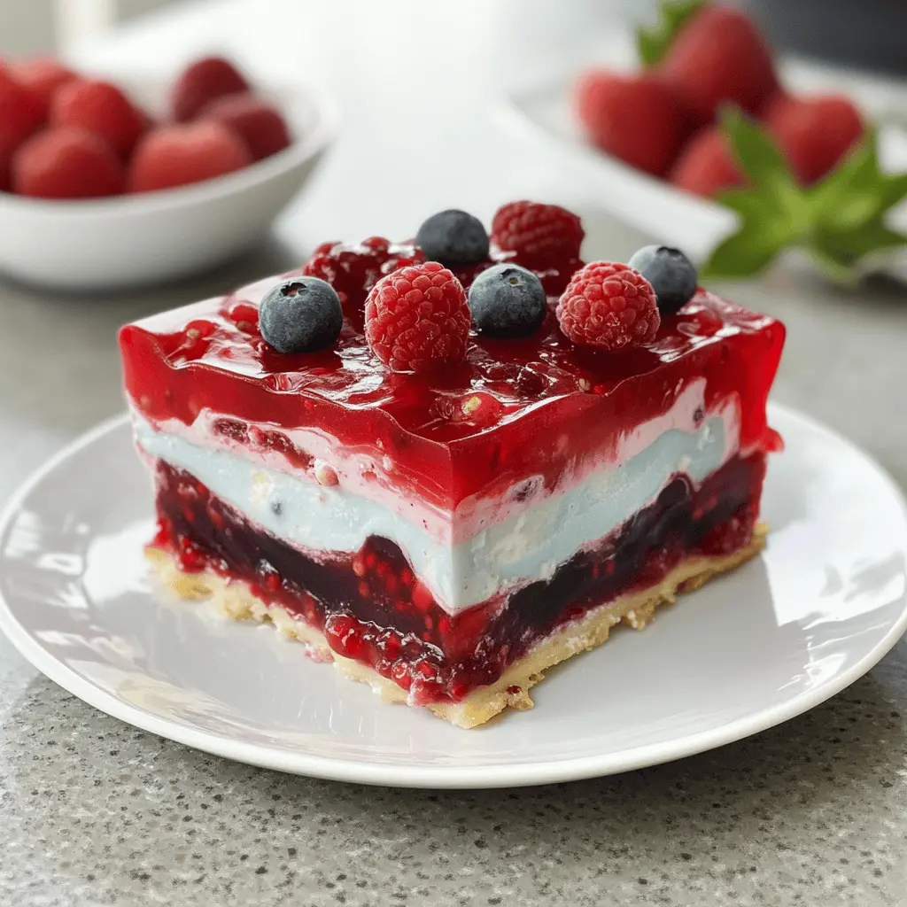 This Summer Berry Jello Lasagna is a vibrant and refreshing dessert that layers creamy goodness with juicy berries. Perfect for warm days, it combines fluffy whipped cream, rich cream cheese, and seasonal fruits to create a colorful treat everyone will love. Save this recipe for your next picnic or BBQ and impress your friends with its delightful taste and stunning presentation!