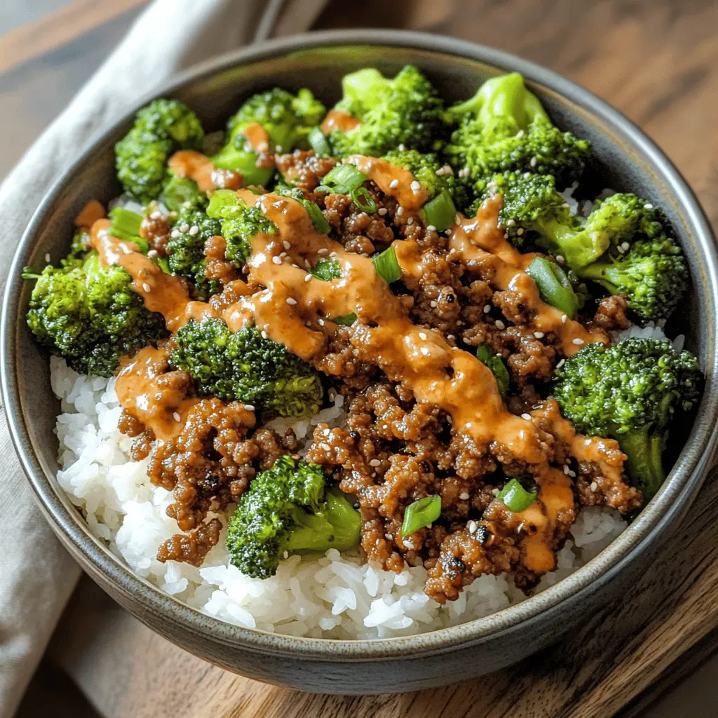 Get ready for a quick and tasty dinner with this Teriyaki Ground Beef and Broccoli recipe. This dish combines savory ground beef, fresh broccoli, and a creamy yum yum sauce that everyone will love! Perfect for weeknight meals or meal prepping. Save this pin for a flavorful dinner idea!