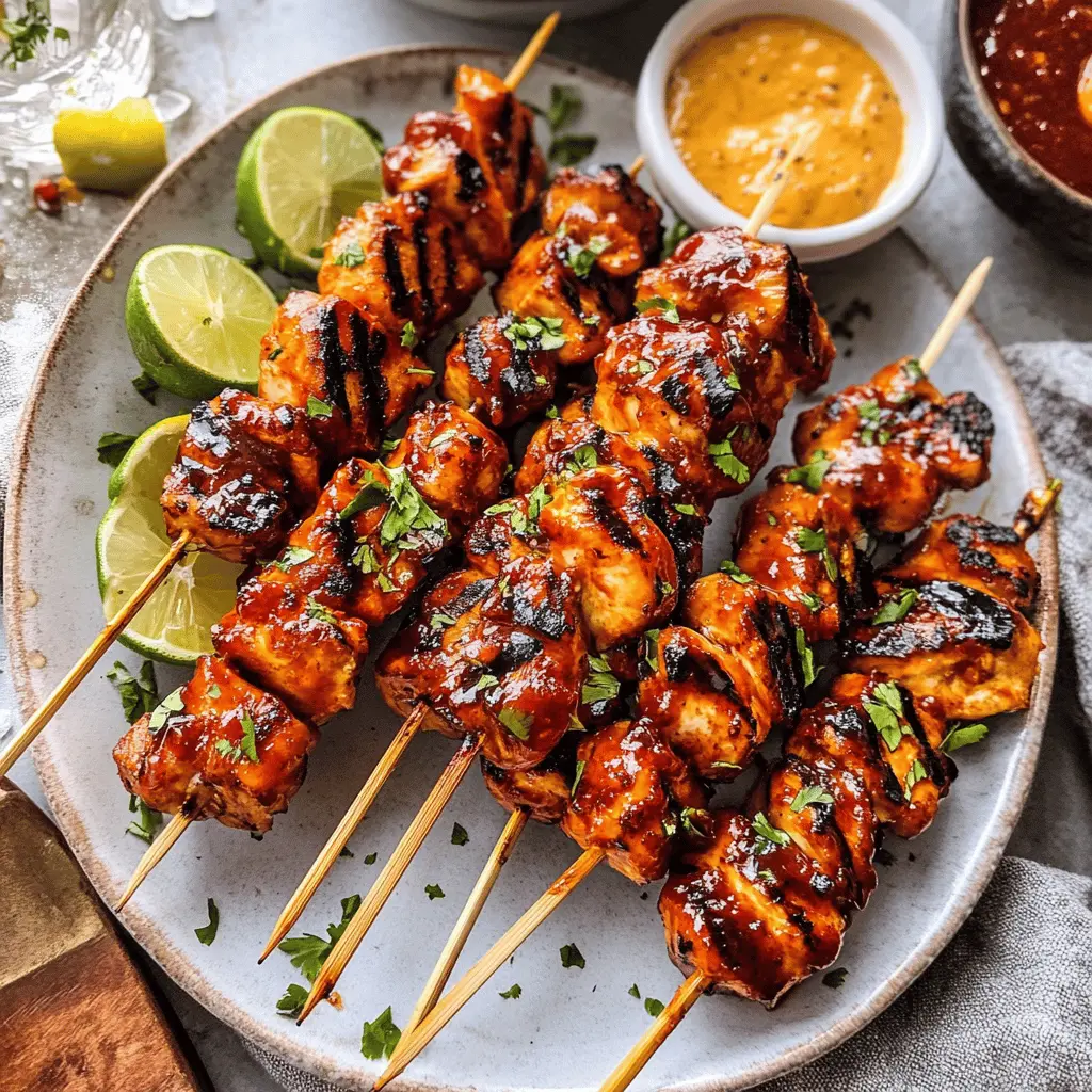 Juicy BBQ chicken skewers are the ultimate crowd-pleaser! Made with tender chicken marinated in a tangy homemade BBQ sauce, these skewers are perfect for summer grilling or weeknight dinners. They’re easy to prepare and can be served with fresh veggies or a side salad. Save this recipe to impress your family and friends at your next barbecue!