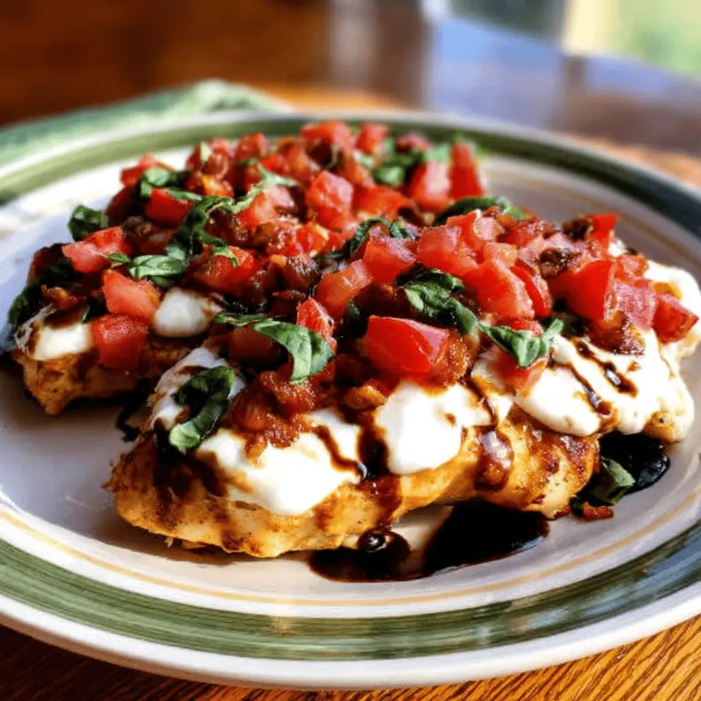 Cheesy Mozzarella Bruschetta Chicken Recipe
