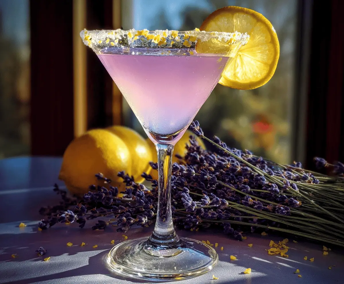 Easy Lavender Lemon Drop Martini Recipe