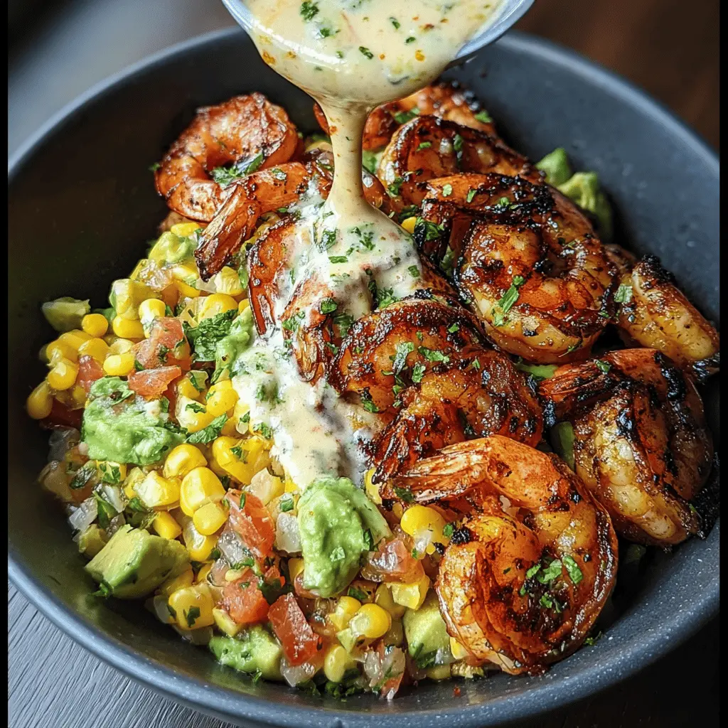 Easy Grilled Shrimp Bowl with Avocado and Corn Salsa