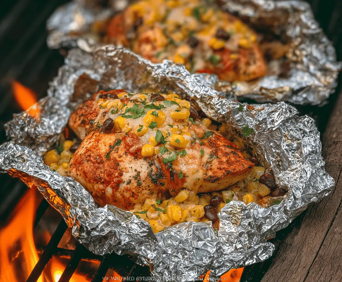 Easy Santa Fe Chicken Foil Packets Recipe