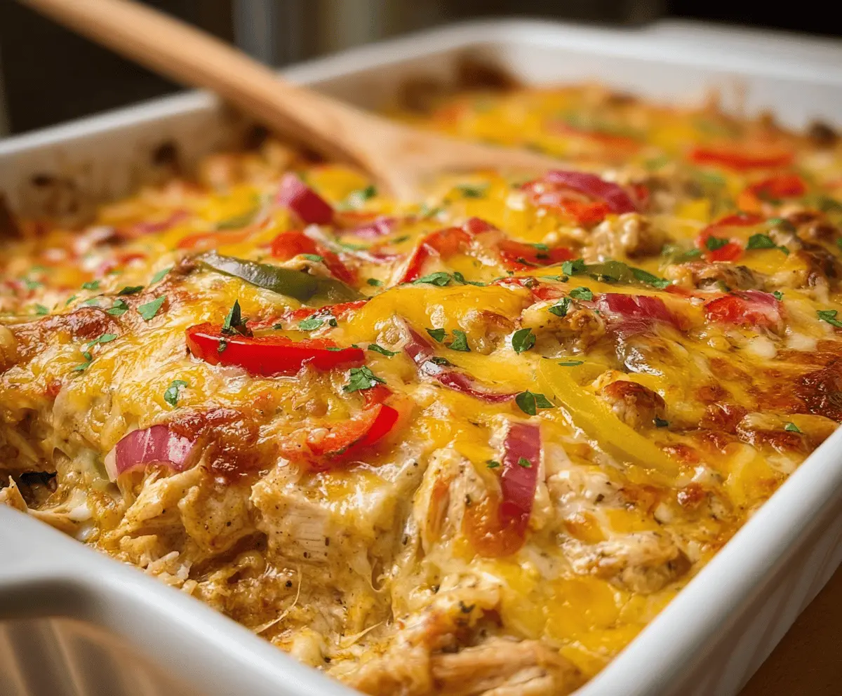 Easy Chicken Fajita Casserole Recipe