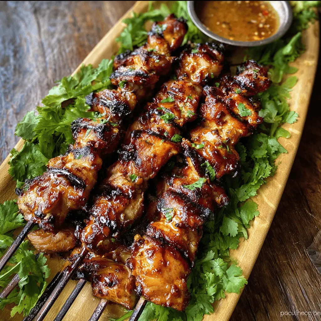 Easy Grilled Thai Chicken Skewers Recipe
