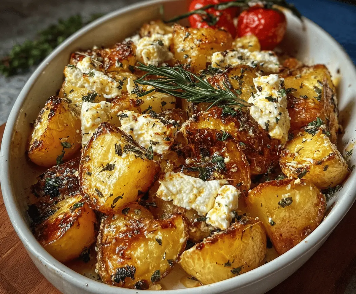 Easy Baked Feta Potatoes with Garlic