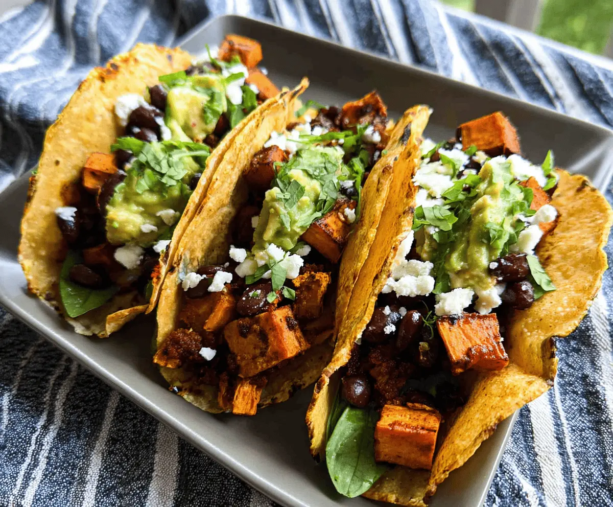 Easy Black Bean Sweet Potato Tacos Recipe