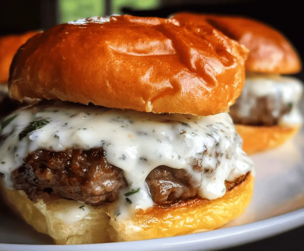Creamy Garlic Burgers With Easy Sauce