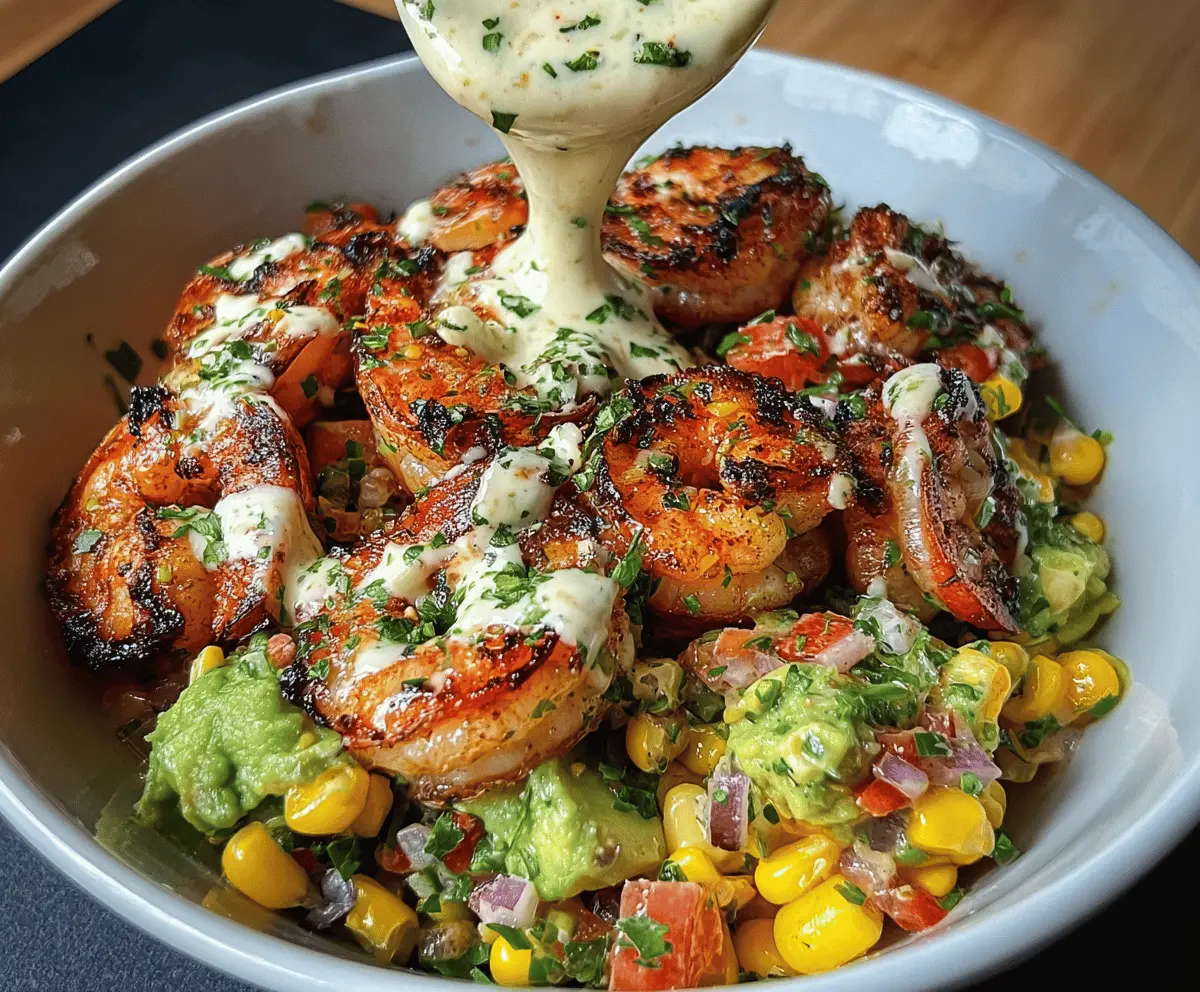 Easy Grilled Shrimp Bowl with Avocado and Corn Salsa