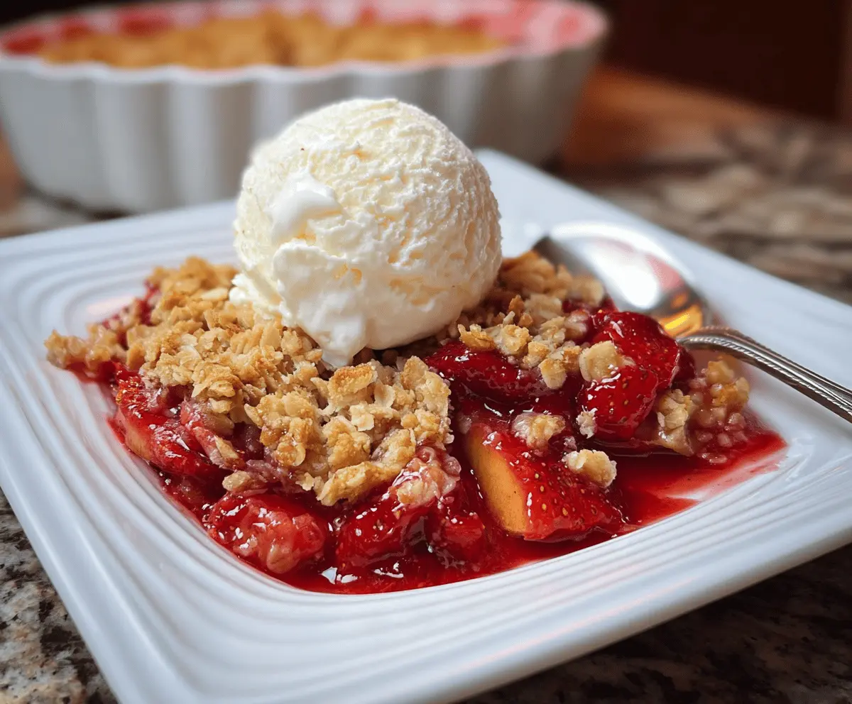 Easy Strawberry Peach Crisp Recipe