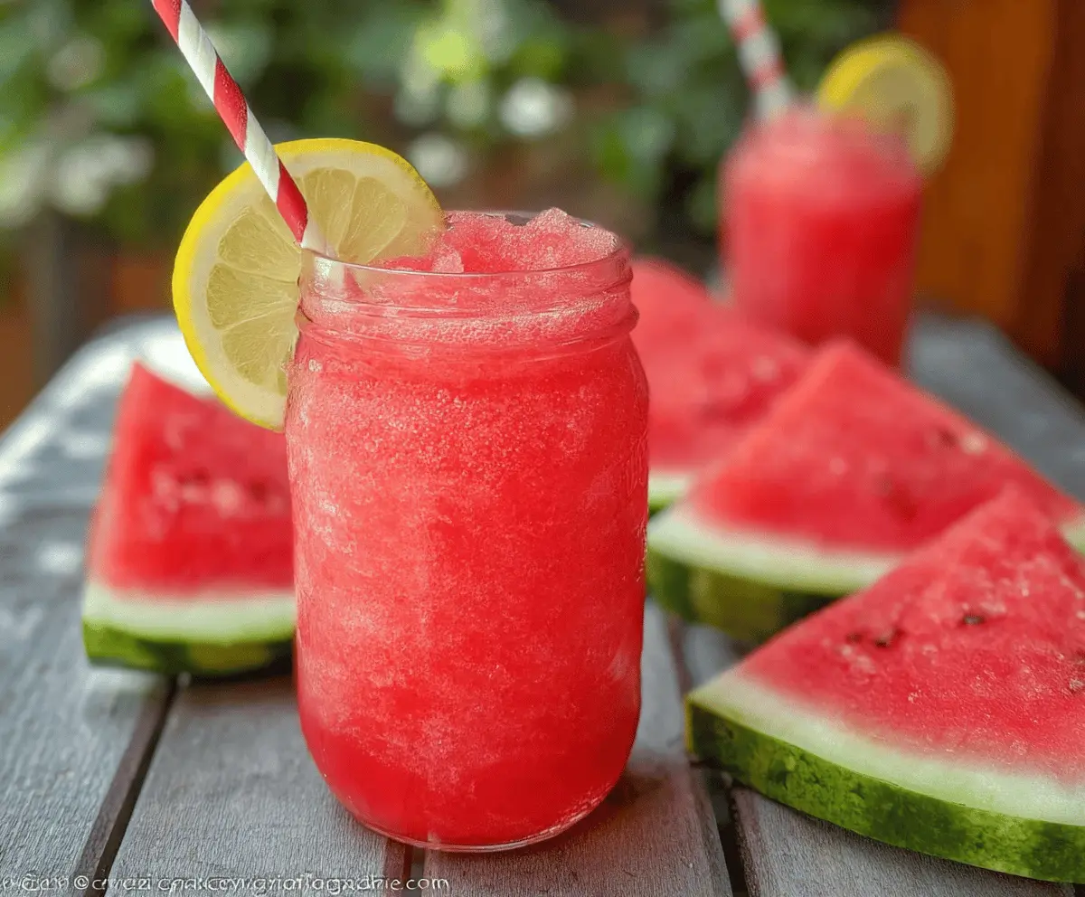 Easy Lemonade Watermelon Slushie Recipe