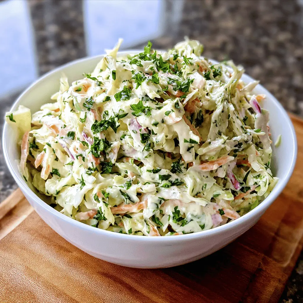 Easy Creamy Cilantro Lime Coleslaw Recipe