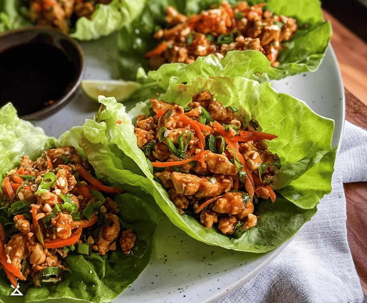 Easy Thai Chicken Lettuce Wraps Recipe