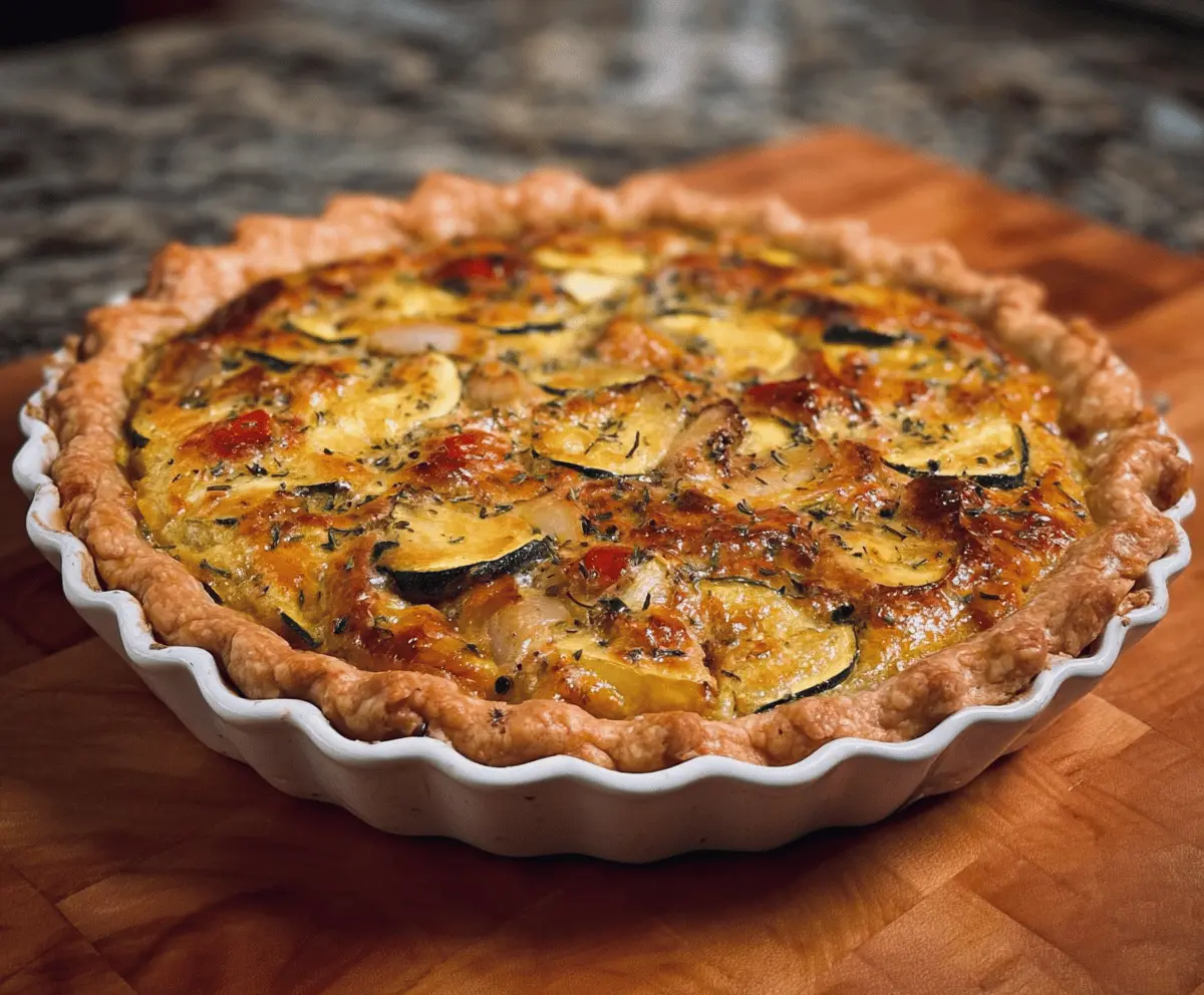Easy Savory Summer Squash Pie Recipe