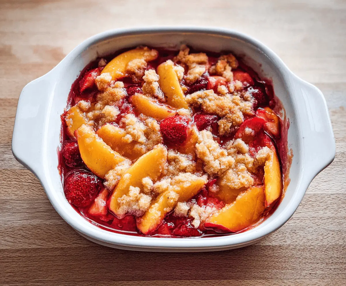 Easy Strawberry Peach Crumble Recipe