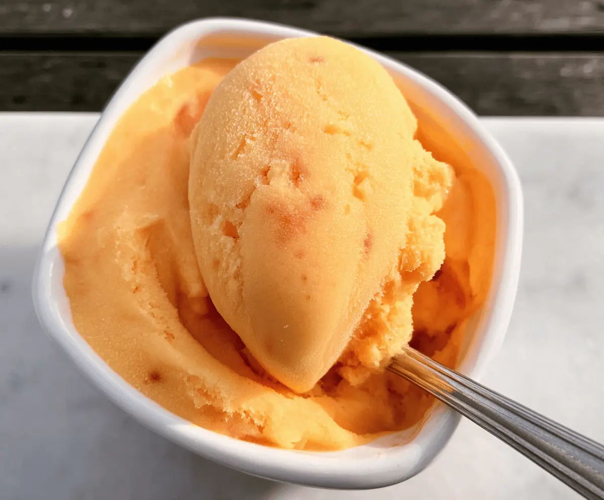 Refreshing Homemade Peach Sorbet Recipe