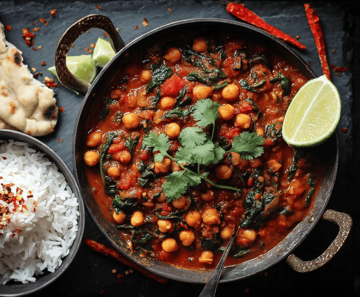Chickpea and Spinach Curry