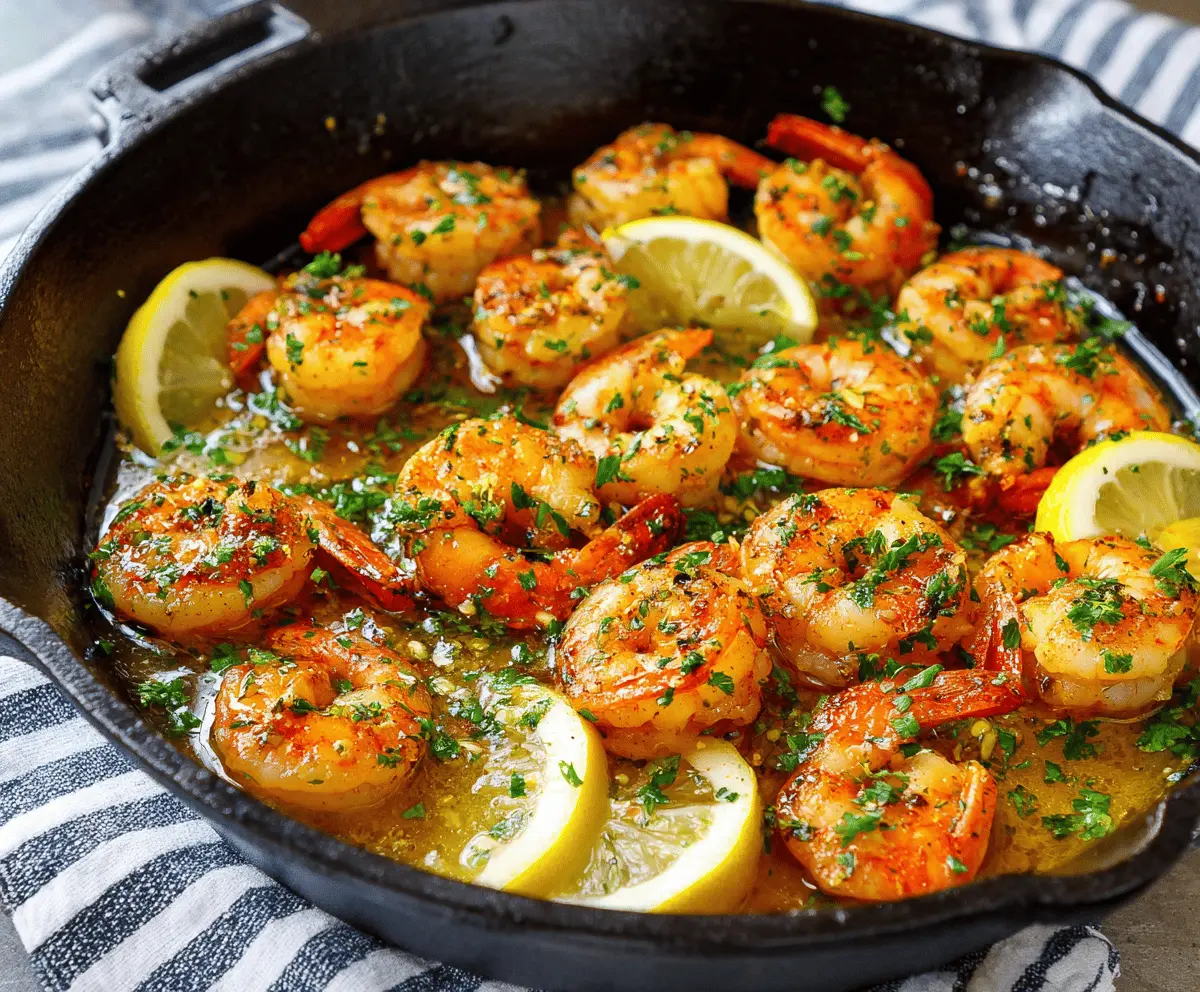 Garlic Butter Shrimp Skillet