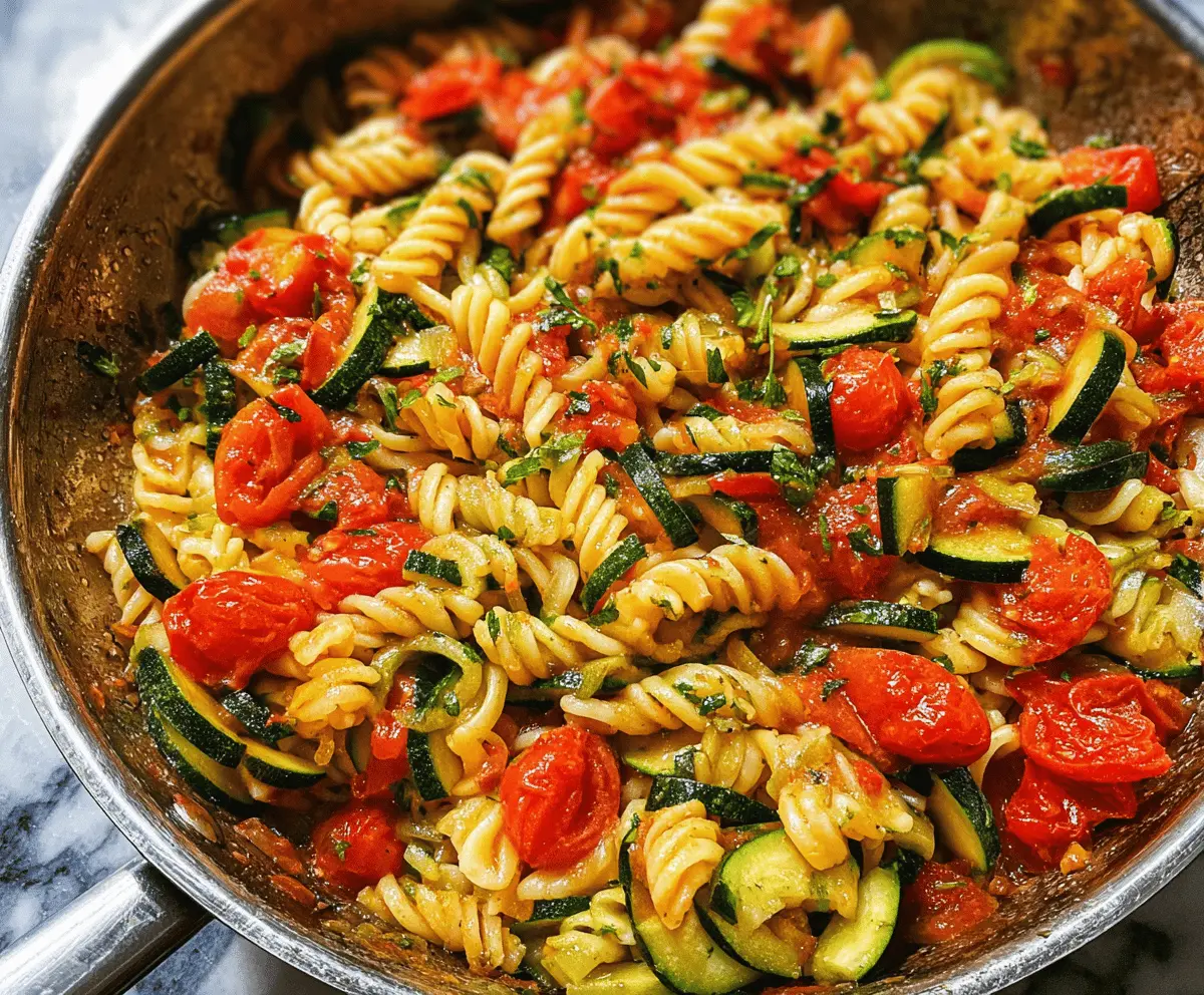 Easy Tomato Zucchini Pasta Recipe