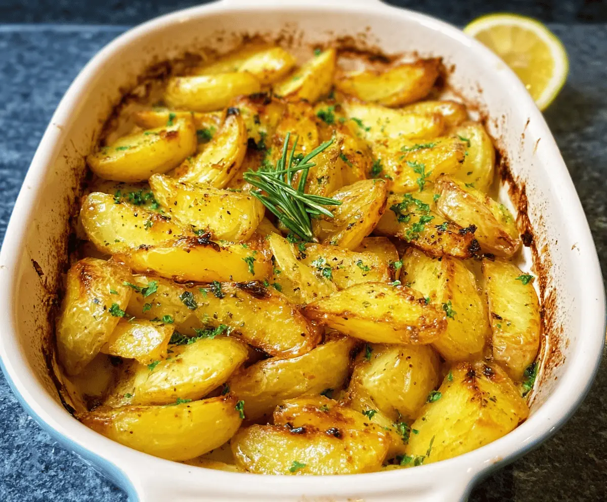 Easy Greek Lemon Potatoes Recipe