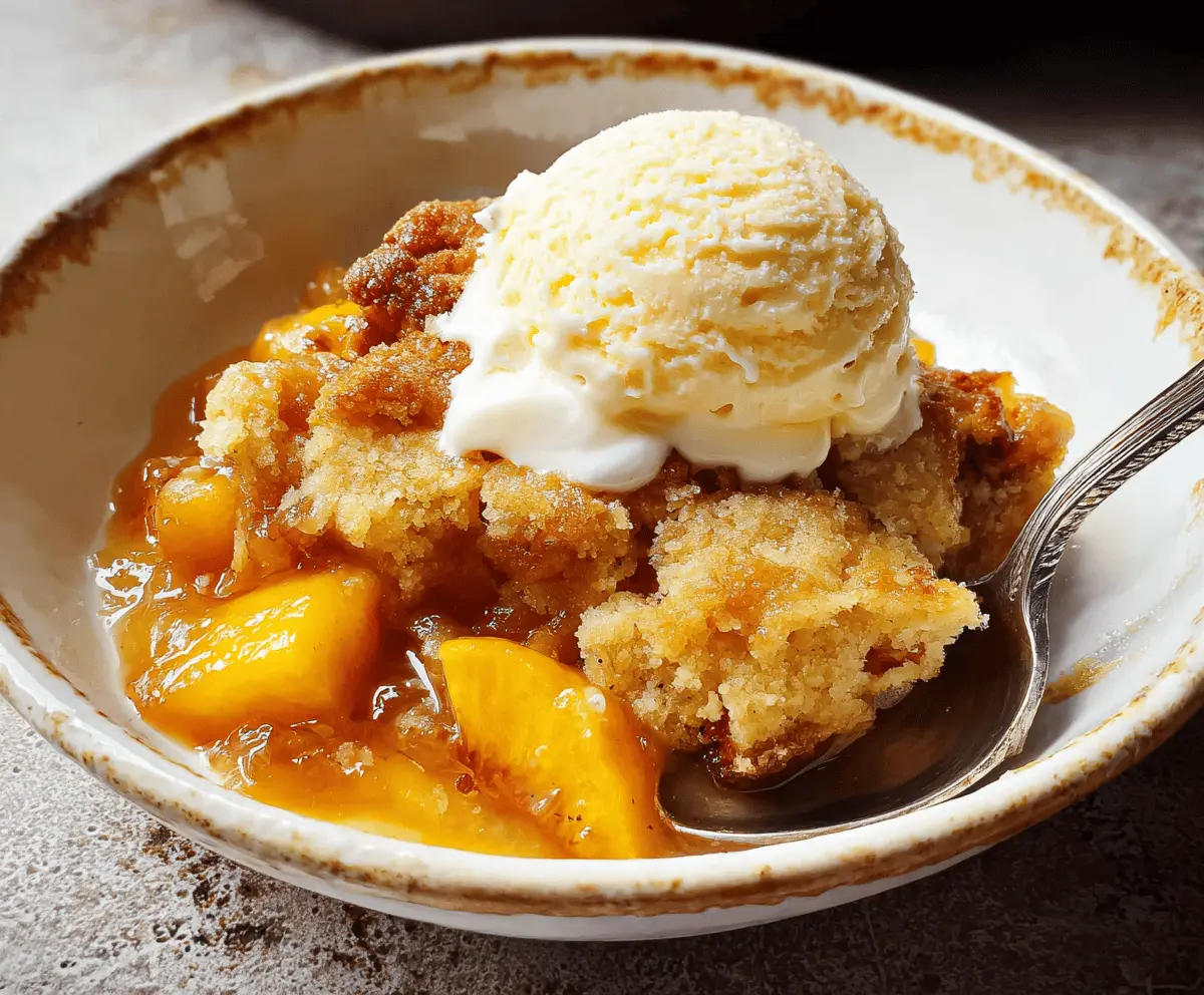 Easy Air Fryer Peach Cobbler Recipe