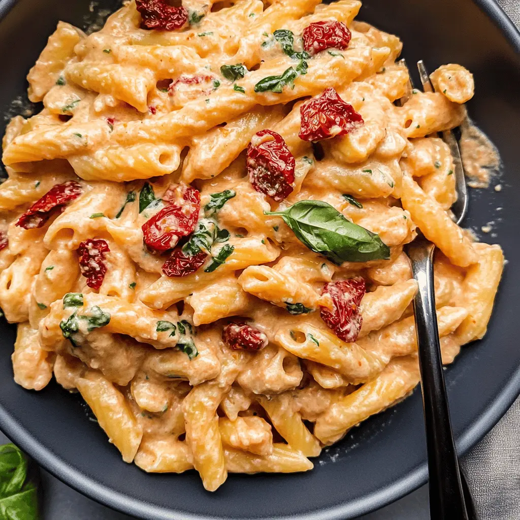 Easy Creamy Sun Dried Tomato Pasta Recipe