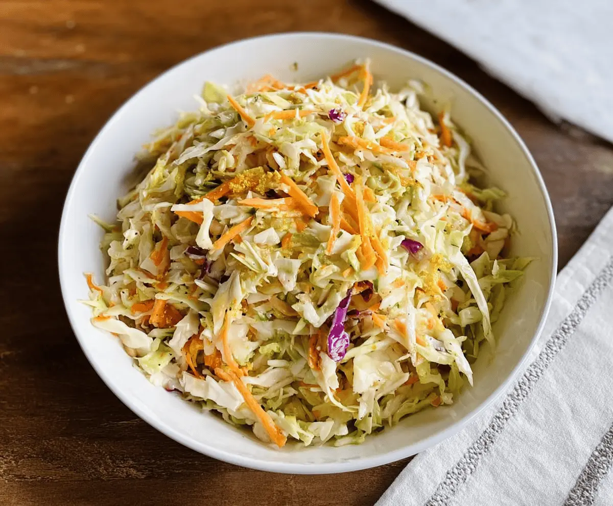 Easy Tangy Vinegar Coleslaw Recipe