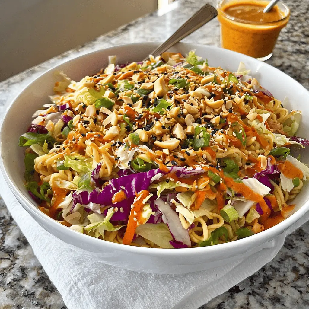 Easy Asian Cabbage Ramen Crunch Salad