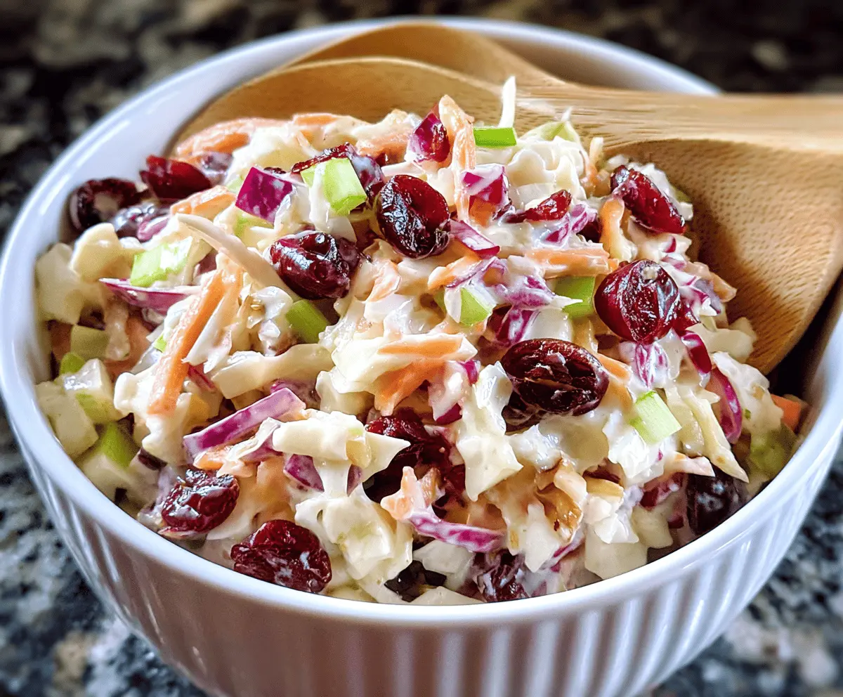 Fresh Cranberry Apple Coleslaw Recipe