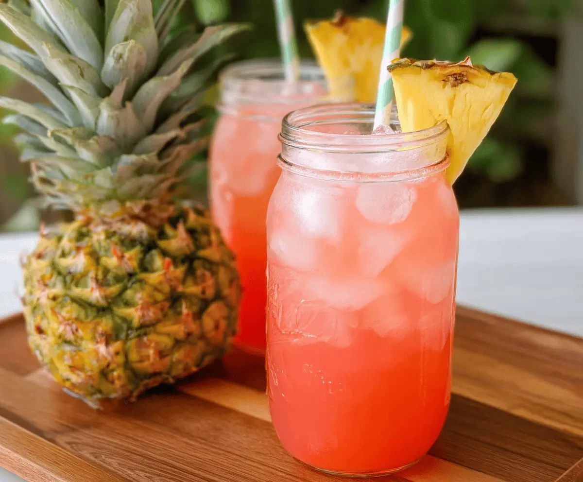 Refreshing Pineapple Pink Lemonade Soda Recipe