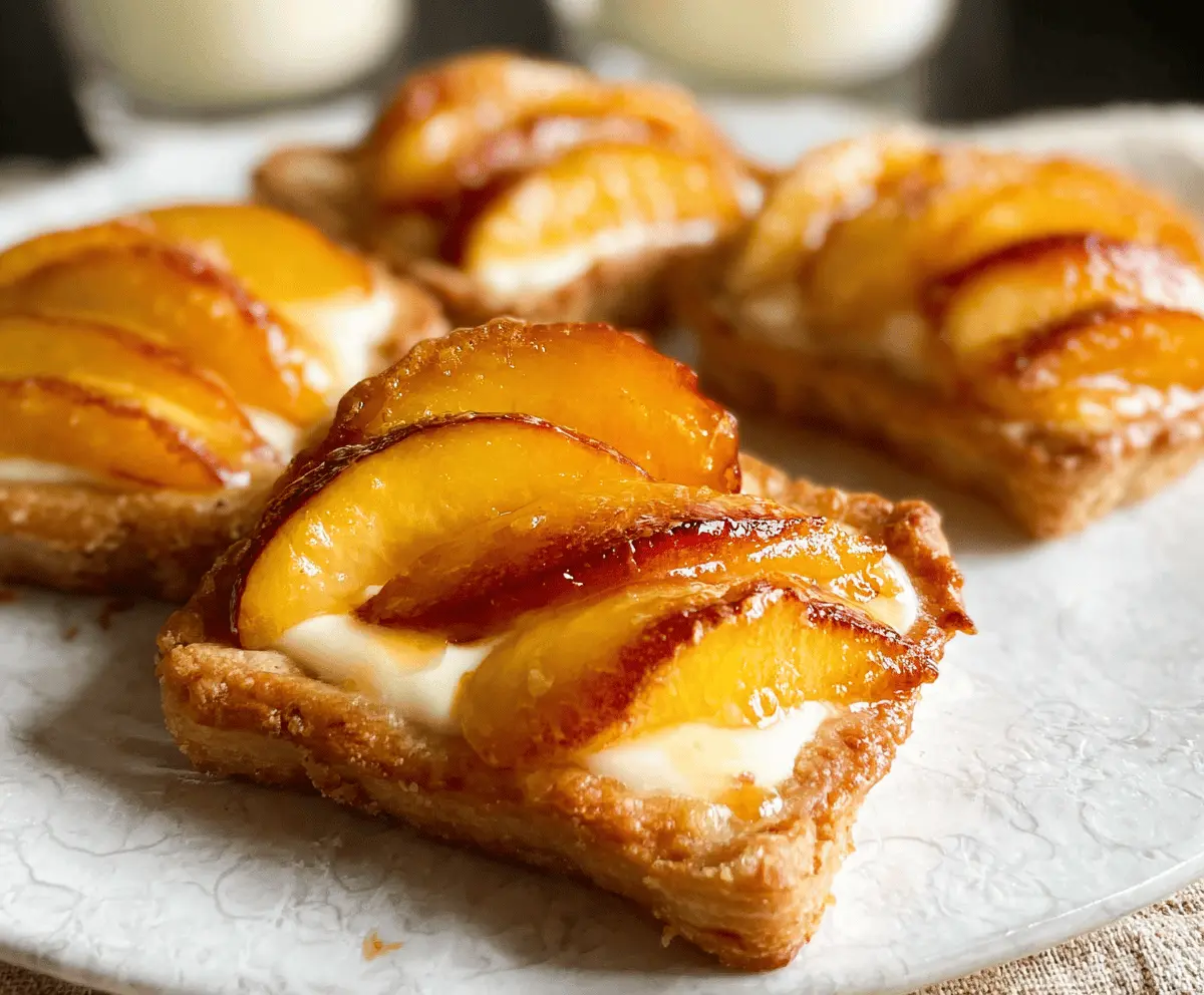 Easy Mini Peach and Cream Cheese Tarts
