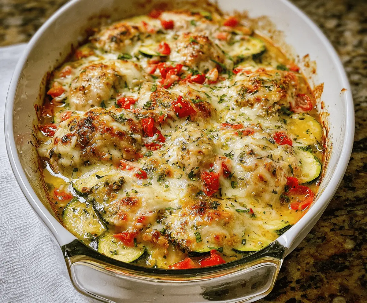 Mediterranean Chicken Zucchini Bake – Healthy and Easy