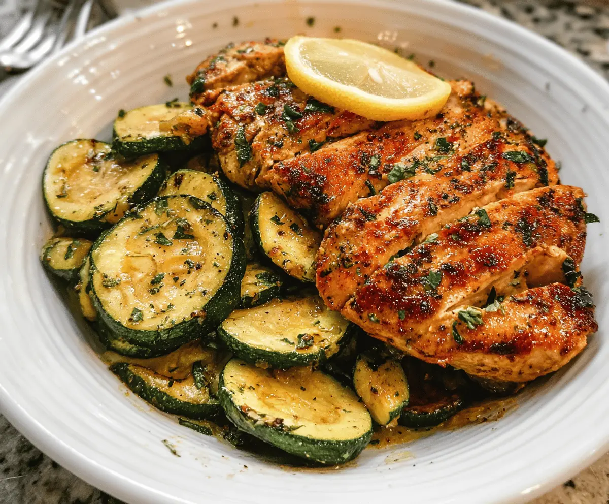 Easy Asado Chicken with Lemon Zucchini Sauté