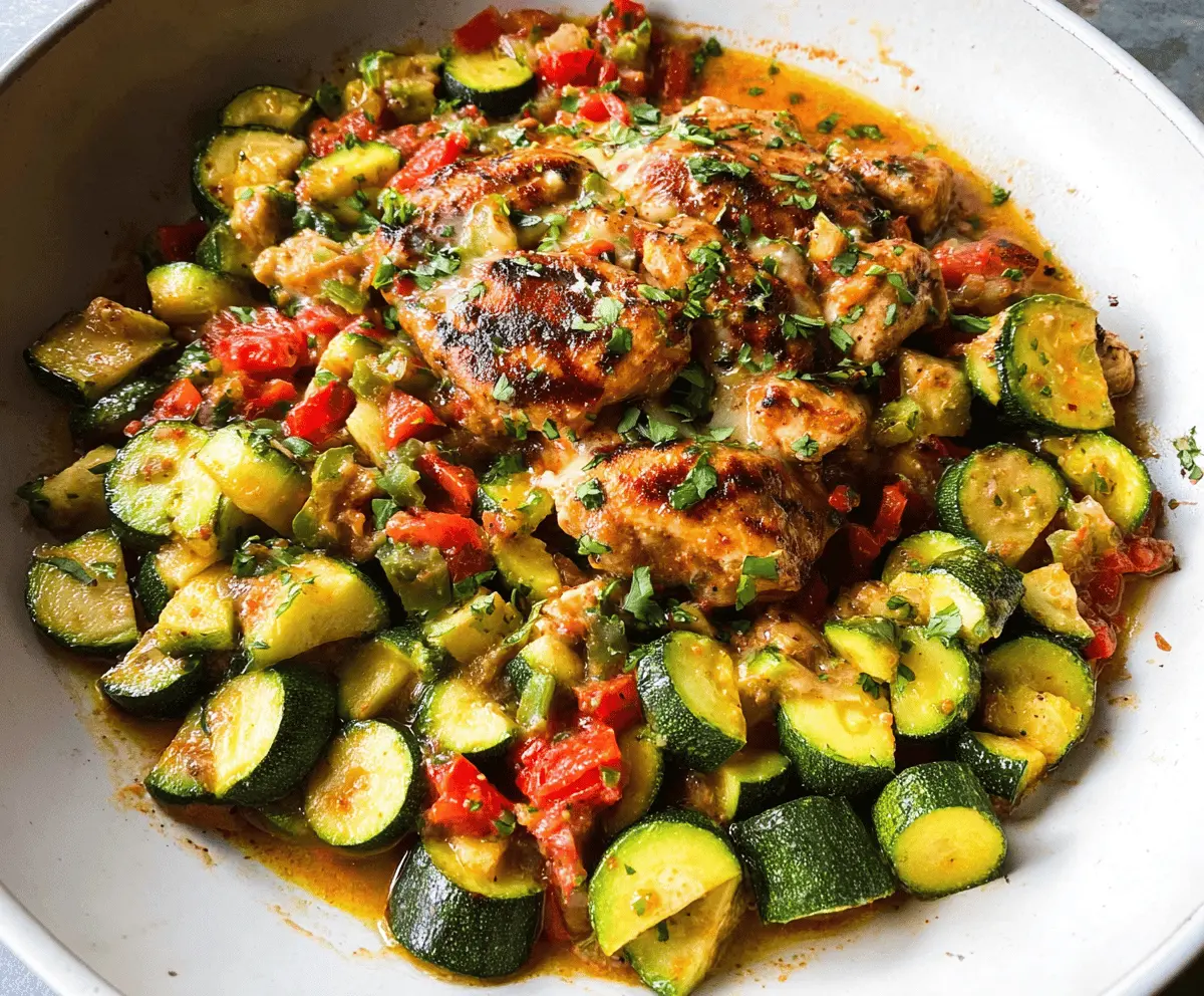 Easy Tex Mex Chicken and Zucchini Skillet