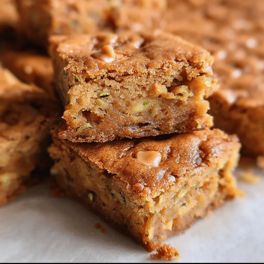 Chewy Butterscotch Zucchini Blondies Recipe