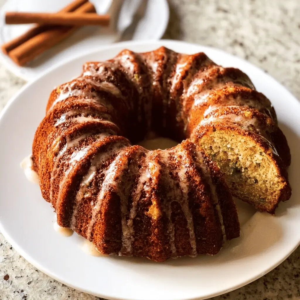 Moist Cinnamon Zucchini Bread in a Bundt Pan